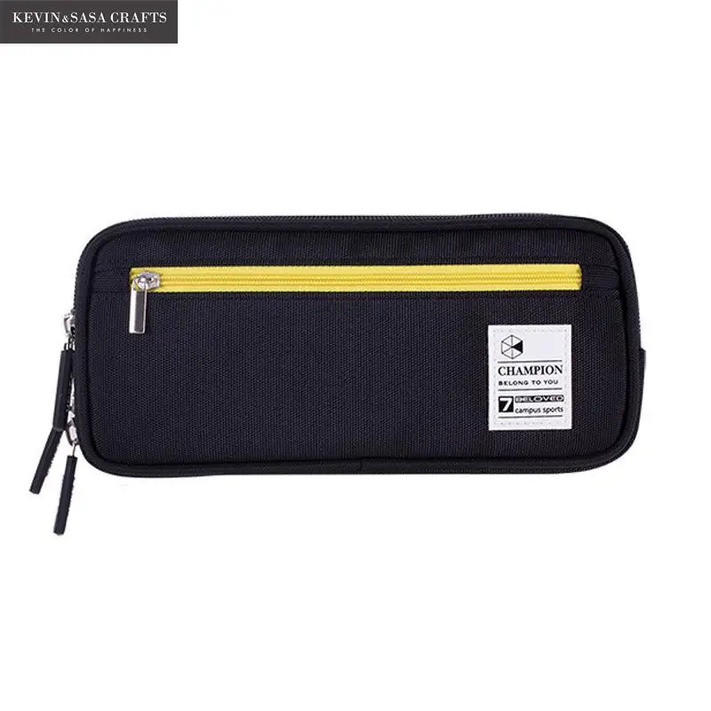 Чехол для карандашей на молнии саржевый холщовый большой пенал ручек и школьные