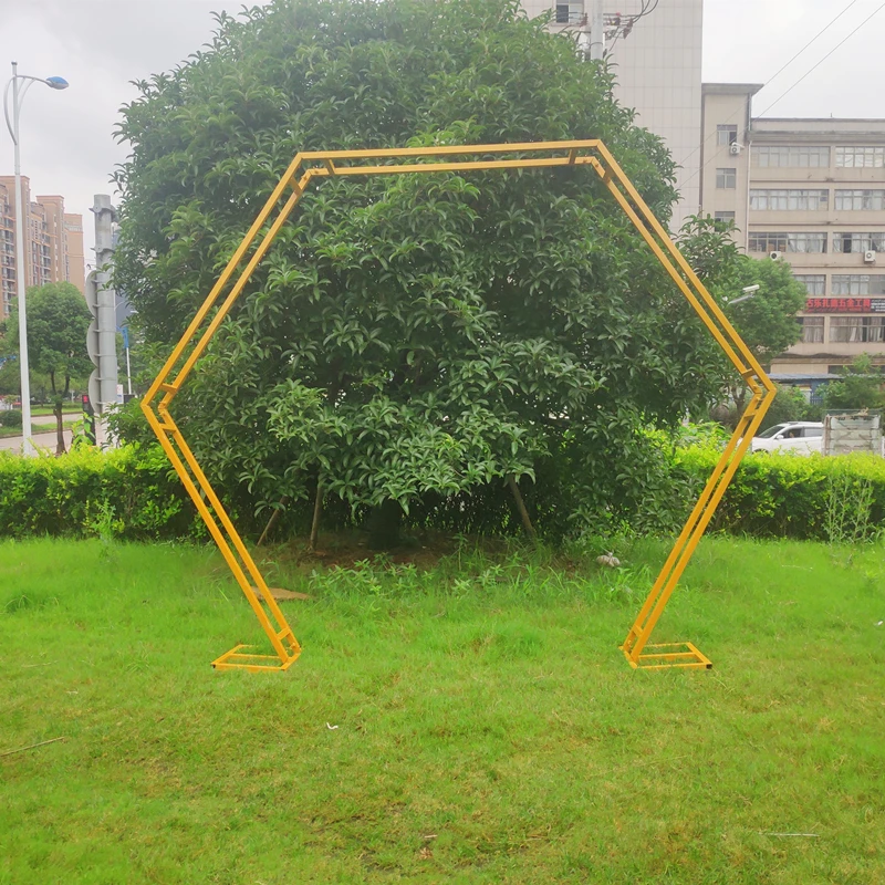 Двойная шестиугольная АРКА кованая железная полка Цветочная подставка