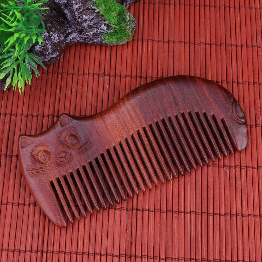 

1pc Anti-static Hair Comb Sandalwood Carving Comb Scalp Comb for Girls Ladies (Green Sandalwood)