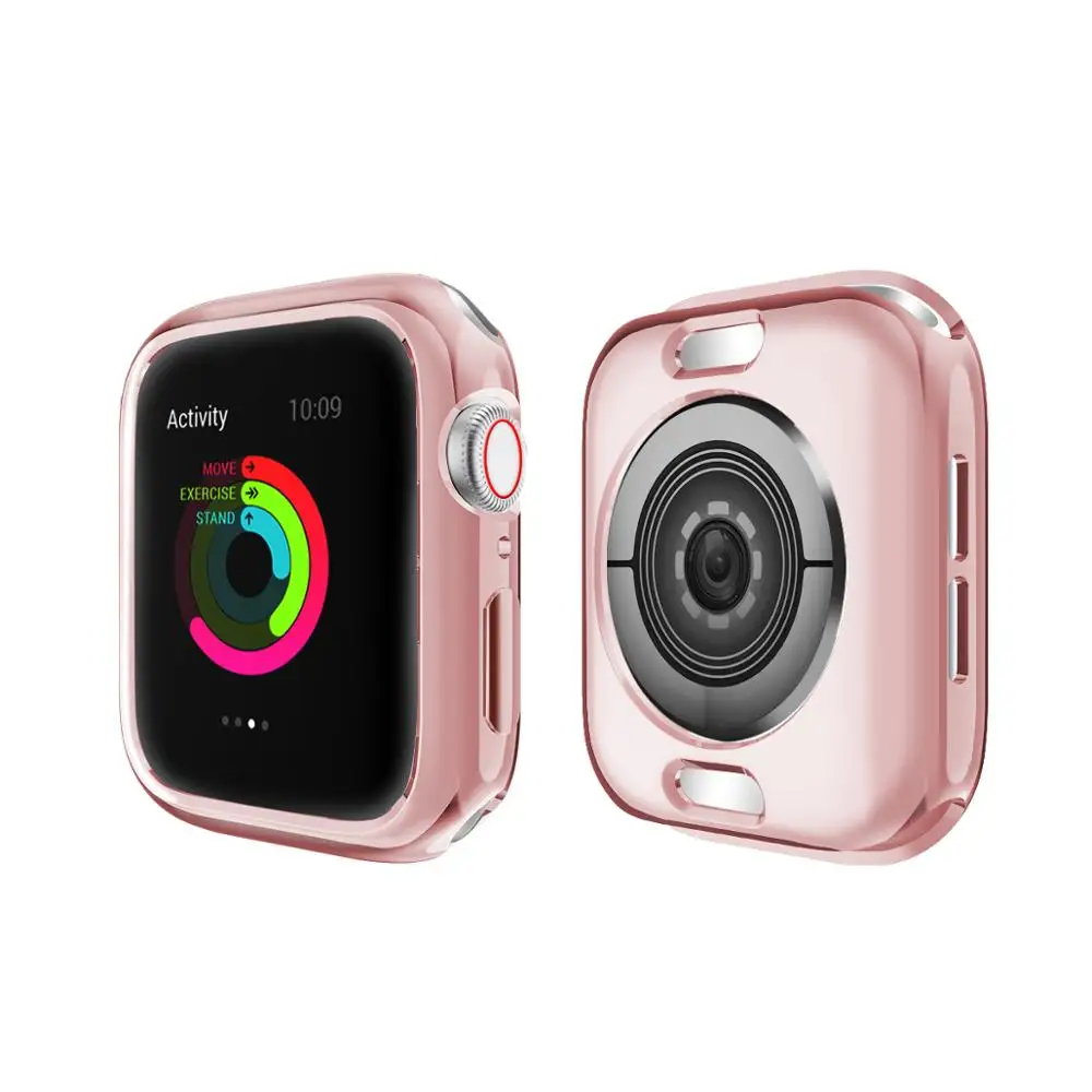 Чехол для наручных часов Apple Watch 4 5/3/2/1 40 мм 44 царапин половина пакета electroplating TPU шесть цветов чехол s для наручных часов iWatch, версия 3, 2, 42 мм, 38 мм