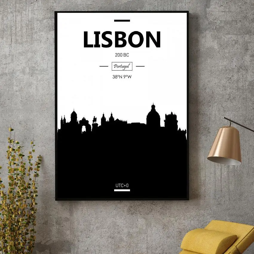 

Lisbon Canvas Painting Wall Art Pictures Prints Home Decor Wall Poster Decoration for living Room