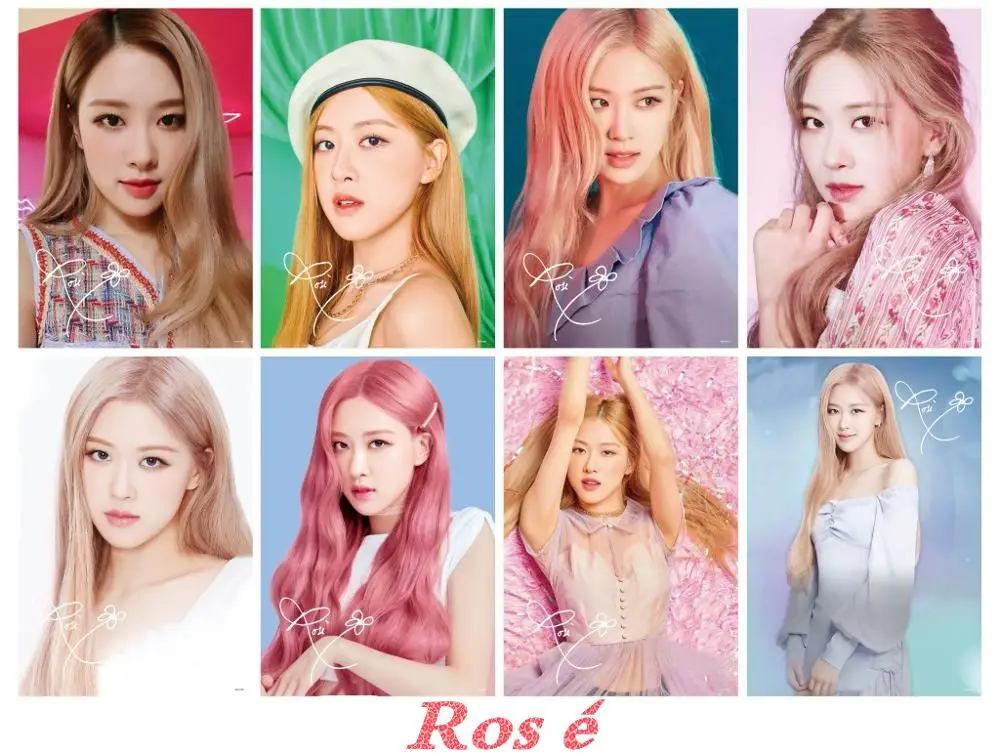 

8*(42x29cm) Rosé LISA kpop around posters Wall Stickers gift rose