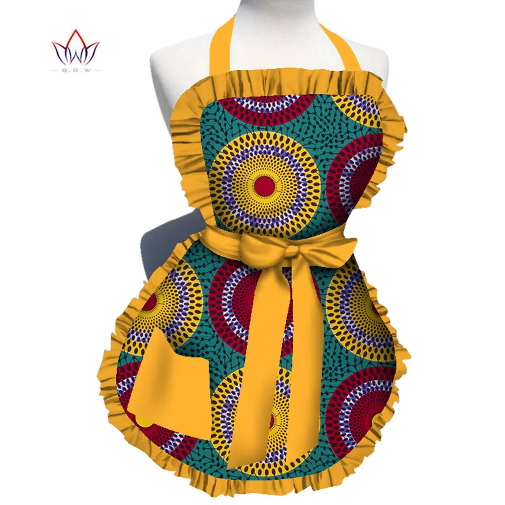 Новое поступление 2020 модные африканские женские Кухонные фартуки традиционный