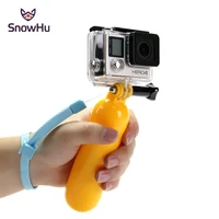 snowhu for gopro accessories floating handheld stick grip for go pro hero 9 8 7 6 5 4 for sjcam sj4000 yi 4k action camera gp81