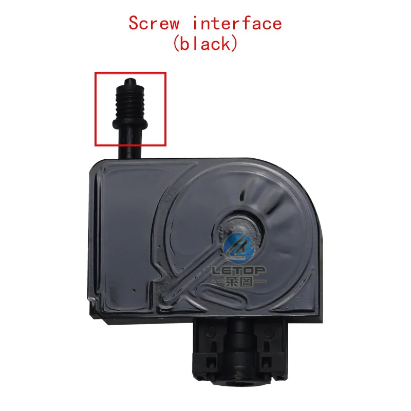 

Чернильный демпфер 10 шт./лот, чернильный демпфер, черный пластиковый винтовой интерфейс для печатающей головки принтера растворителя