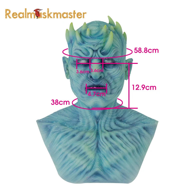 Реалистичная силиконовая маска ночного короля Realmaskmaster на Хэллоуин для мужчин