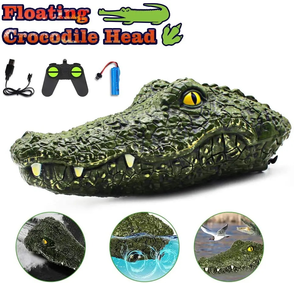 

RC Boat Electric Racing Boat, 2.4G High-Speed Simulation Remote Control Alligator Head, Waterproof Prank Toy Crocodile Head toys