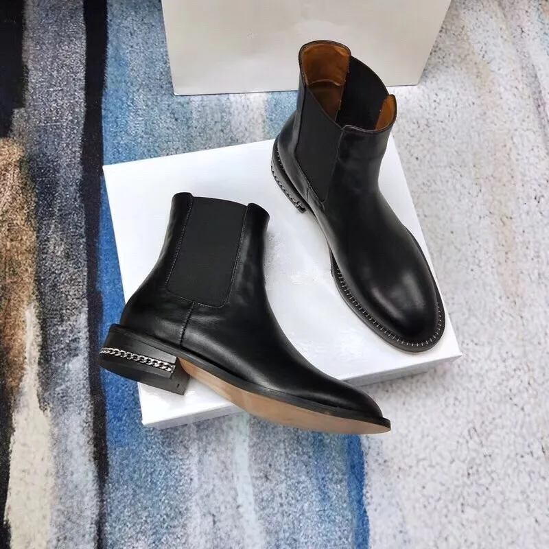 Лидер продаж Женская обувь Ботильоны из натуральной коровьей кожи Ботинки без
