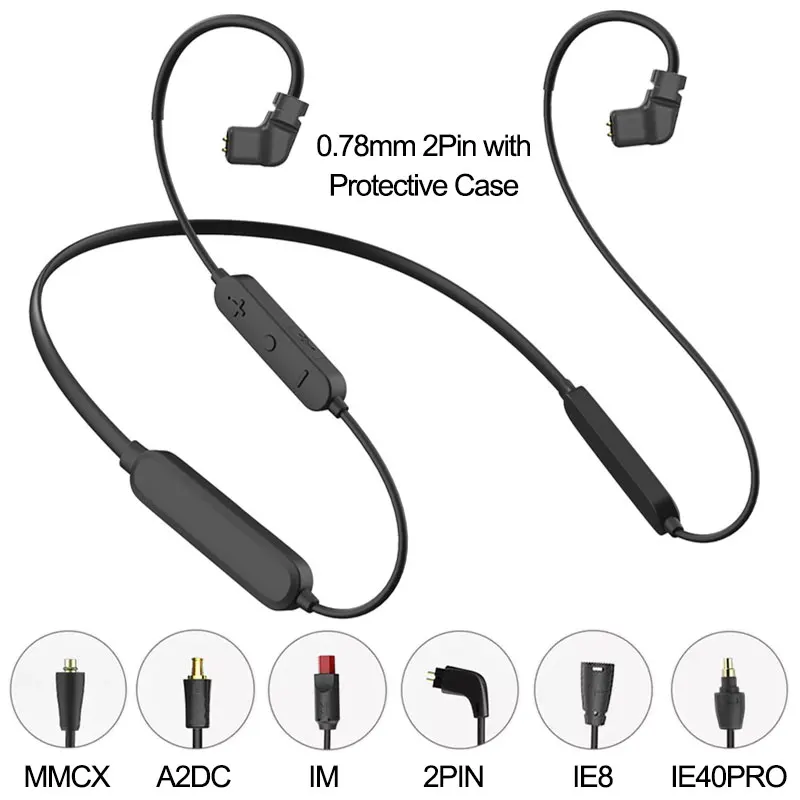 

LDAC Bluetooth Module 5.1 Wireless Upgrade Cable QCC5125 24-Bit/96kHz aptX HD Applies Original KZ TRN CCA TFZ 0.75 2Pin MMCX QDC