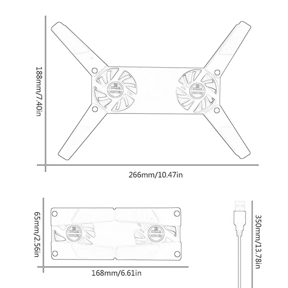 

Radiator Notebook Cooler Portable Usb Interface Cooling Pad Folding Radiator