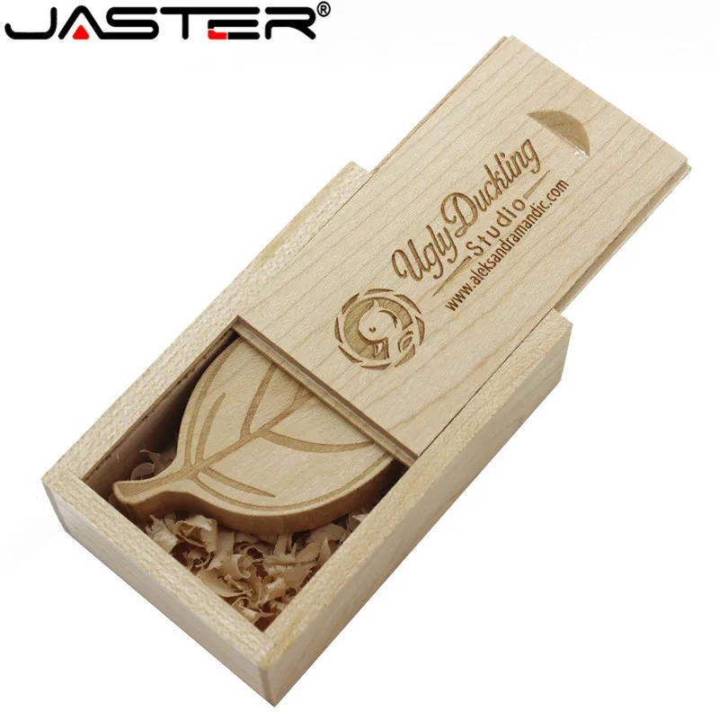 USB флеш накопитель JASTER деревянный в деревянной коробке с логотипом|USB