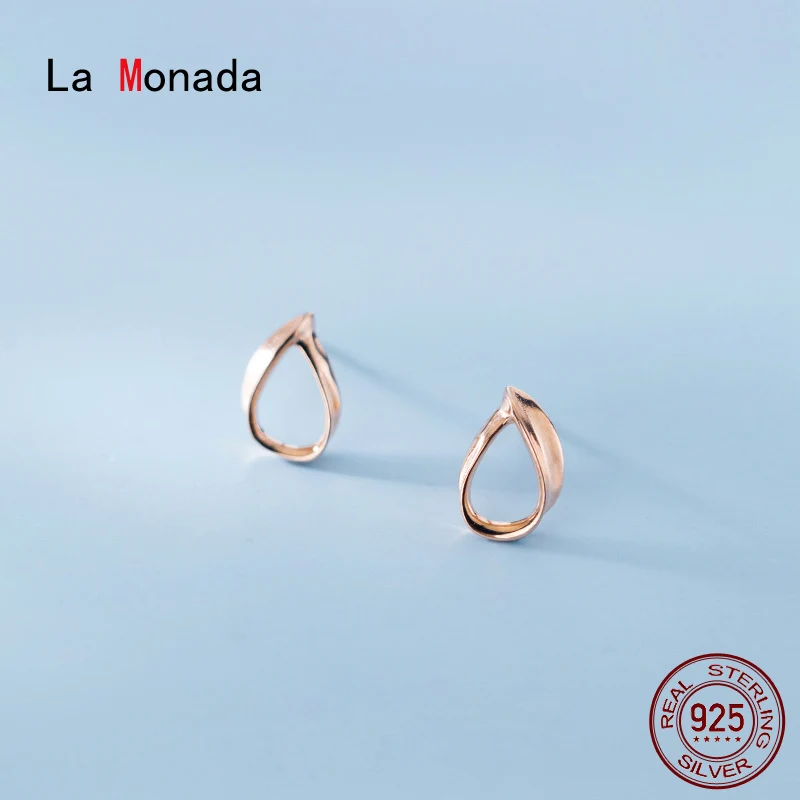 

Женские серебряные серьги-гвоздики La Monada, маленькие серьги-гвоздики в виде капли воды, серебро 925 пробы