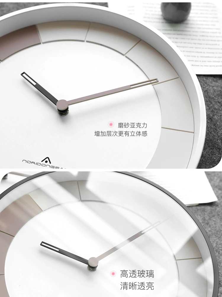 Nordic Metal Wall Clock Office Round Simple Living Room Modern Silent Reloj De Pared Moderno DE50WCYY | Дом и сад