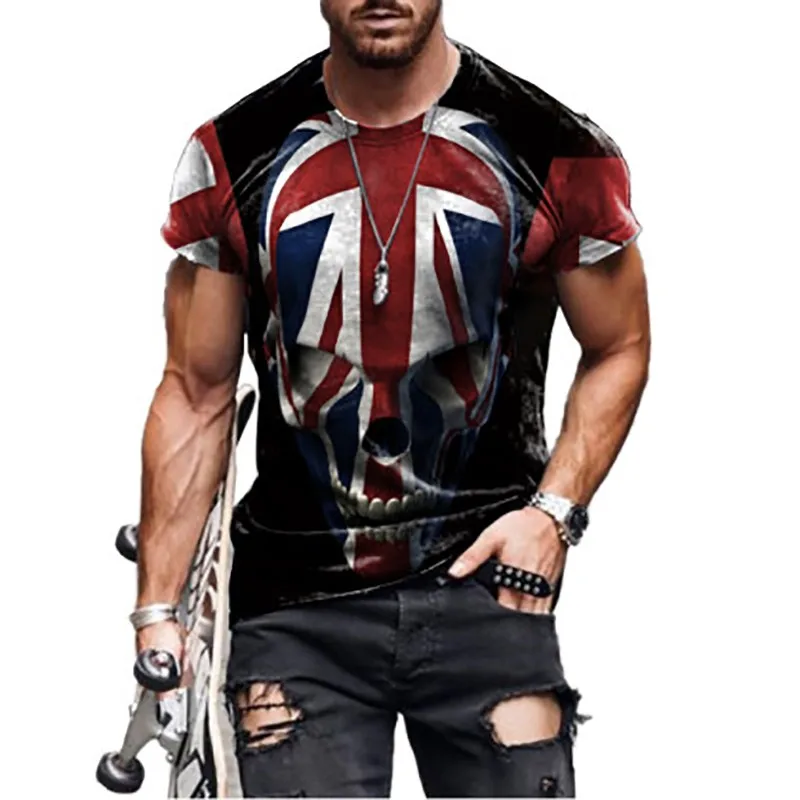 

2021 модная дышащая Футболка с принтом | Мода | Ретро | Улица | Флаг | Брендовая футболка с круглым вырезом wild tide