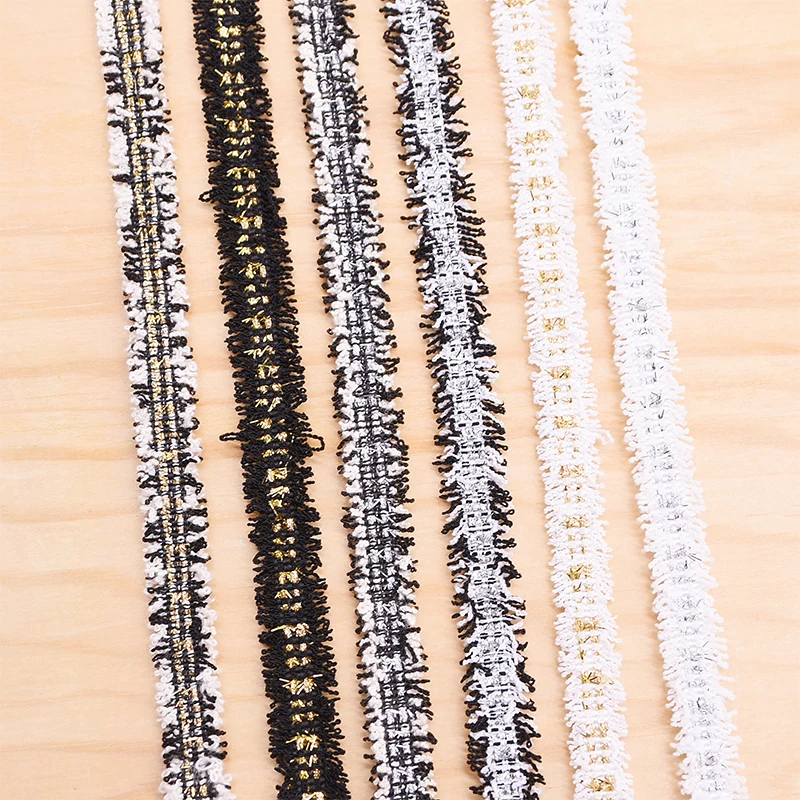 5 ярдов 1 3 см черные и белые трикотажные ленты хлопковая кружевная отделка