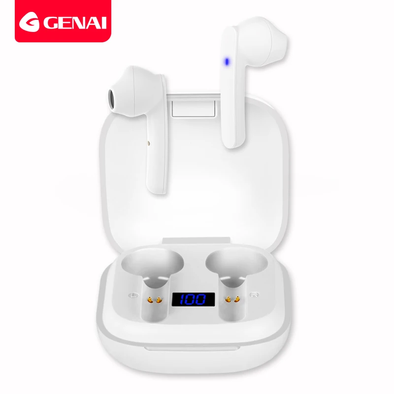 Беспроводные наушники GENAI Bluetooth 5 0 TWS с микрофоном водонепроницаемые Hi-Fi