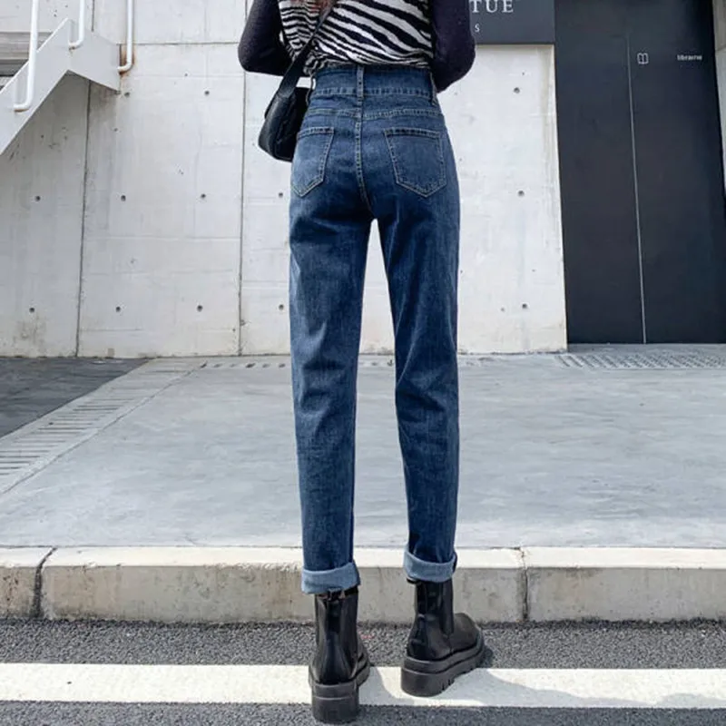 

Woman Jeans High Waist Clothes Wide Leg Denim Clothing Blue Streetwear Vintage Quality 2021 Fashion Harajuku Straight Pants