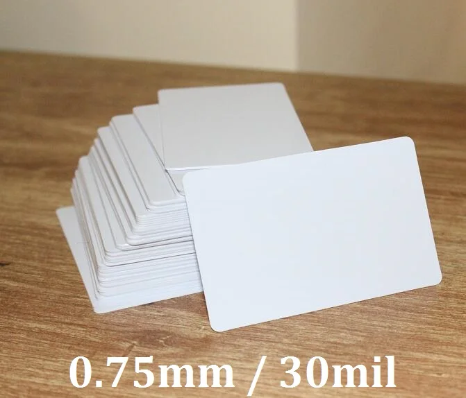 

Thickness 0.75mm Blank White PVC Business Card For ID Badge Printer 10/20/50 - You Choose Quantity
