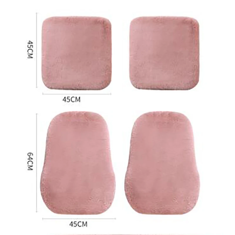 Universal Size Plush fur car seat cover car interior cover car front and rear cushion protection cushion images - 6