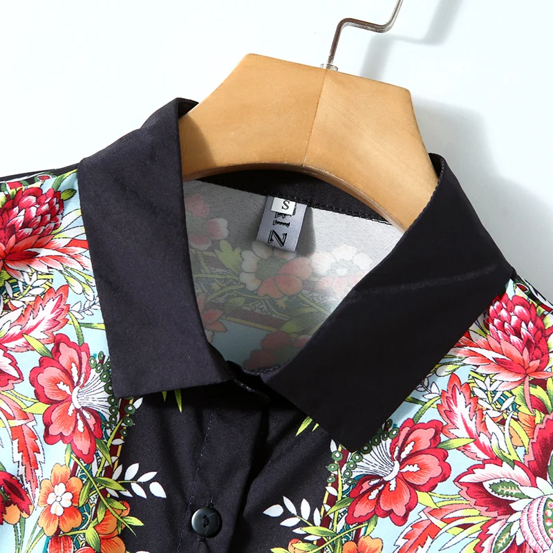 

New Elegant Vintage Fashion Women Spring Autumn Print Slim Shirt Office Lady Turn Down Collar Long Sleeve Blouses Tops