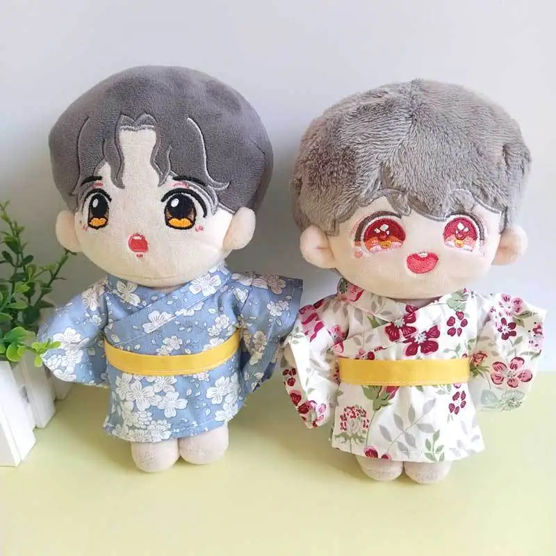 1 PCS 20cm Doll Clothes BJD Doll Clothes Boy Girl Kimono Yukata  Doll Accessories Korea Kpop EXO idol Dolls gift DIY Toys