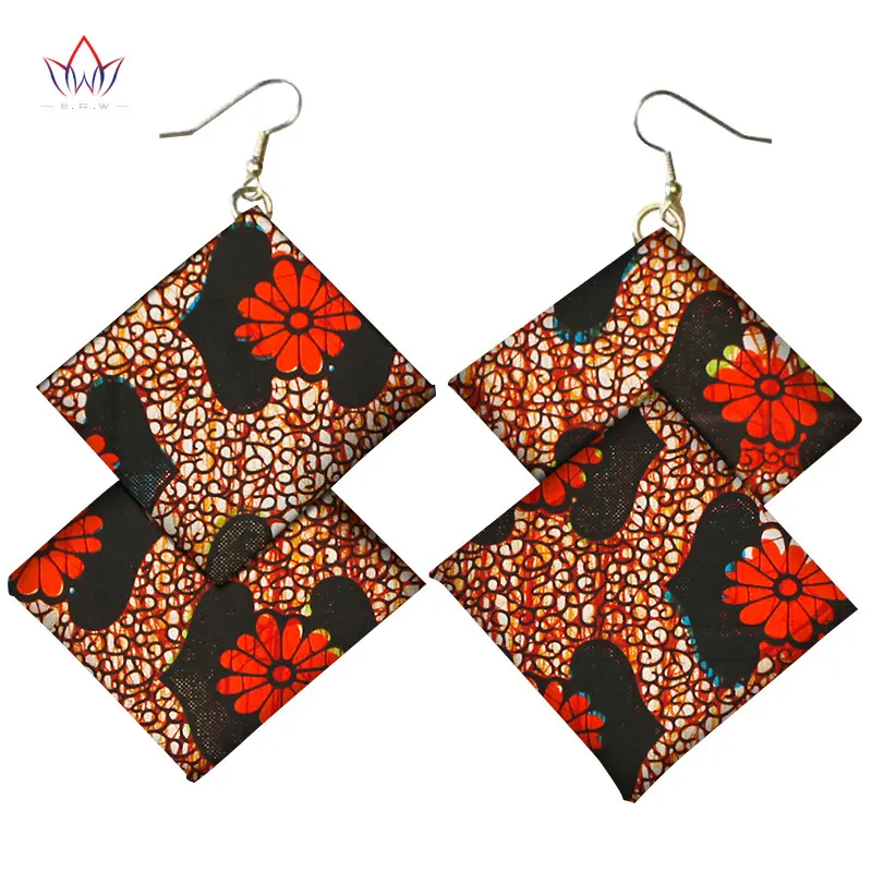 2020 новые стильные разноцветные этнические серьги Анкара с Африканским принтом