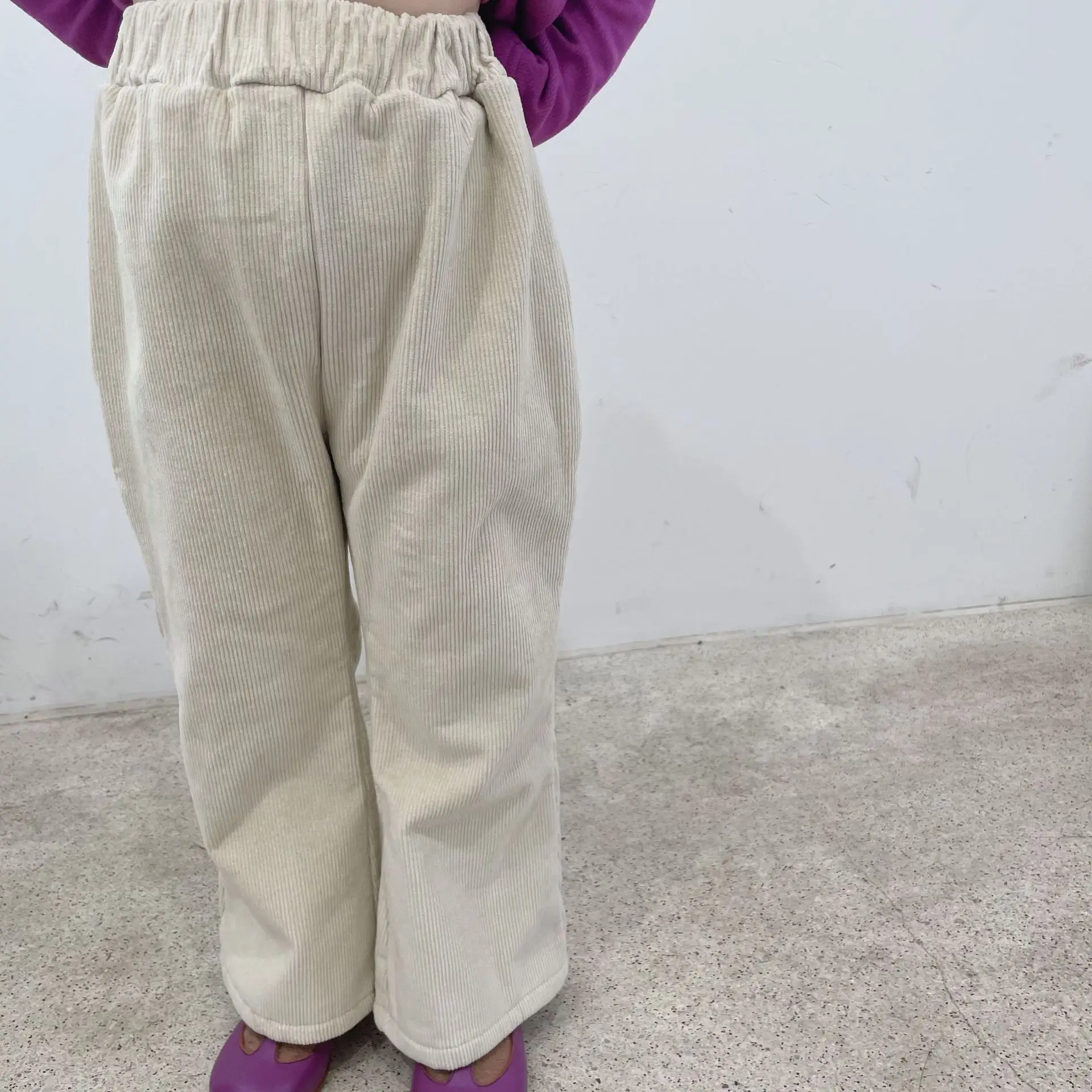 

Pants Ankle Length Elastic Waist Loose Solid Cotton New Fashion Comfortable Cute Lovely Simple Winter Auutmn Children Girls