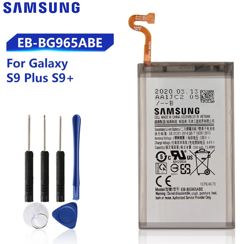 Оригинальная запасная батарея Samsung для SAMSUNG Galaxy S9 Plus G9650 + G965F настоящая телефона EB
