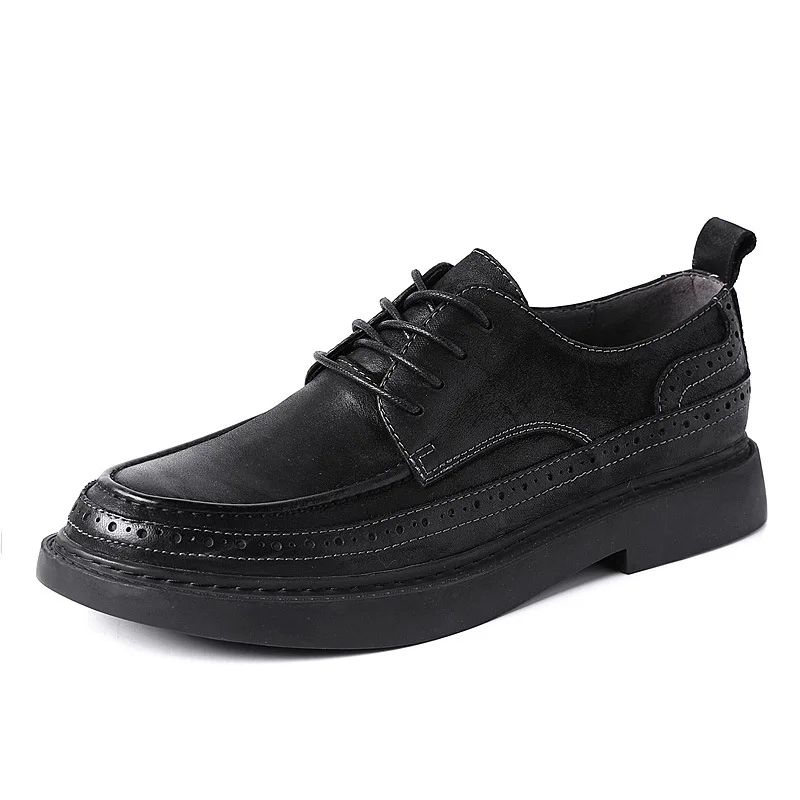 

Spring Genuine Leather Casual Shoes mens Soft Bottom Business Bullock designer shoes men high quality all-match cowhide summer