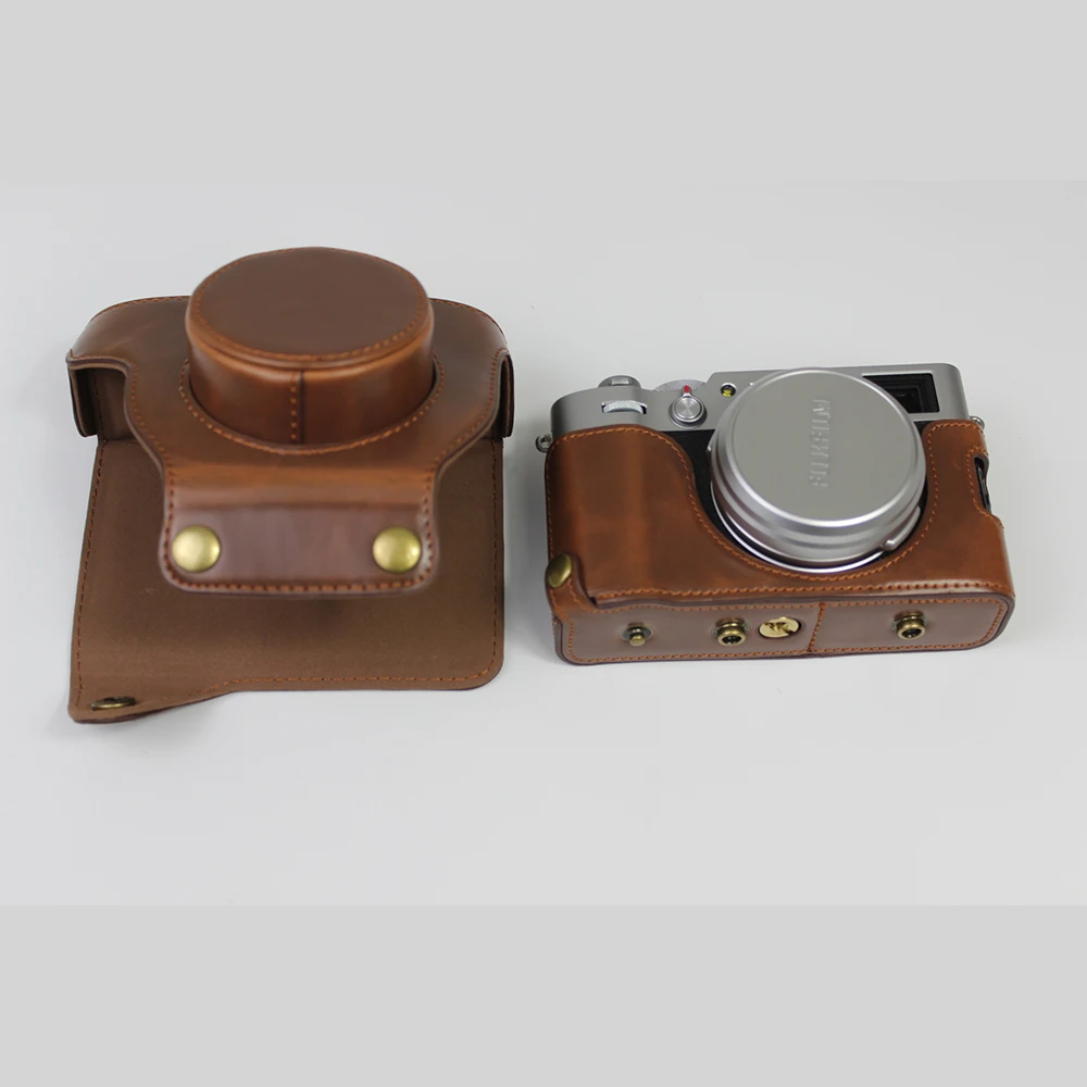 Новинка роскошный чехол из искусственной кожи для камеры Fujifilm Fuji X100V получехол