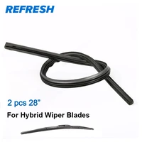 2 pcs refresh 28 wiper refill rubber replacement for hybrid type wiper blades surface car auto accessories