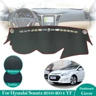 Нескользящий кожаный коврик для Hyundai Sonata 2010 -2014 YF, накладка на приборную панель, ковер от солнца, защитный ковер, аксессуары для автомобиля 2013