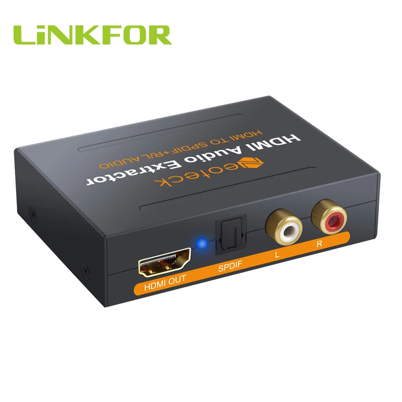 LiNKFOR HDMI совместимый с конвертер Pacc/2.0ch/5.1ch оптический TOSLINK SPDIF аналоговый RCA стерео