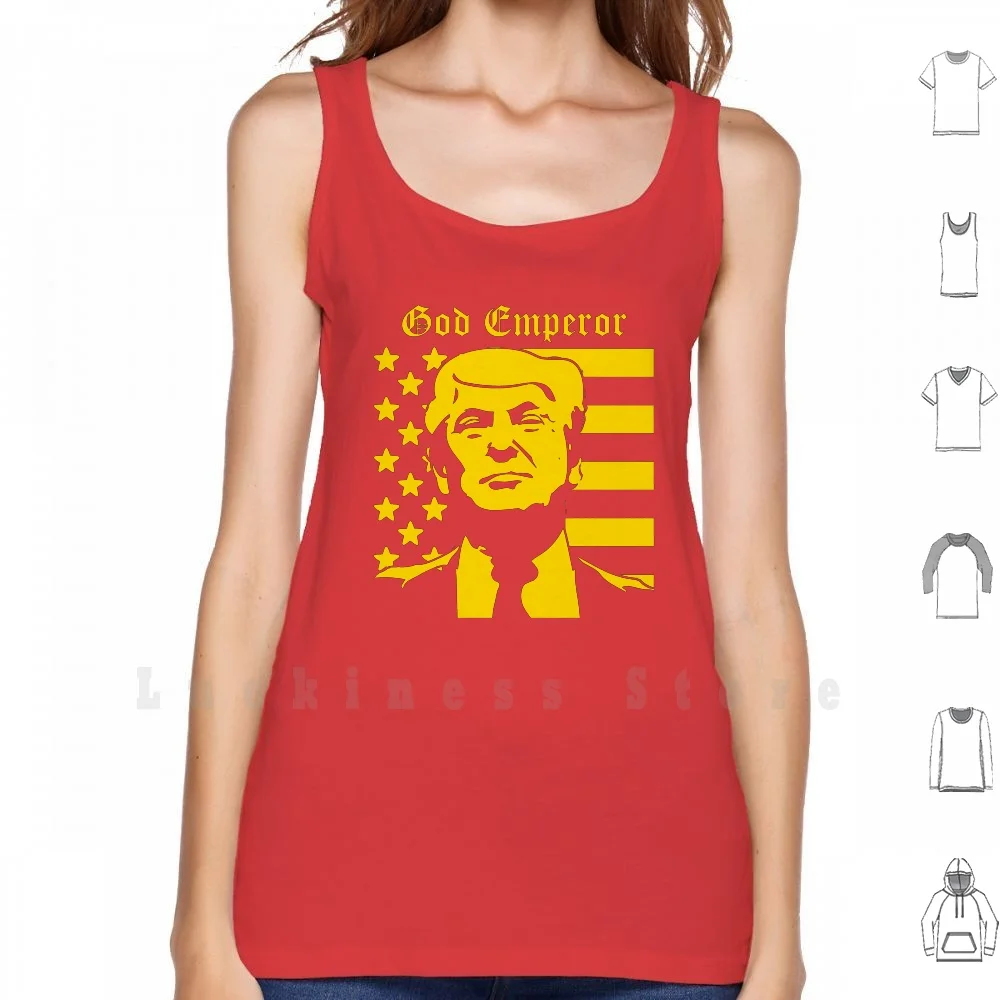 Майки с изображением Трампа Бога Императора безрукавка сороконожка нация
