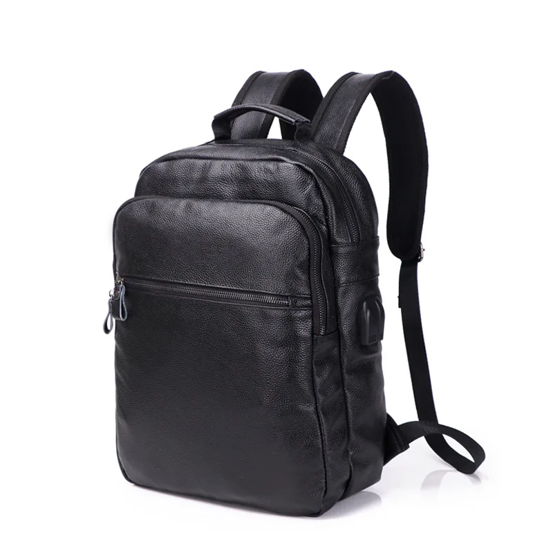 100% Genuine Leather Men Backpacks Real Natural Leather Student Backpack Boy Luxury Design Computer Laptop Bag New Brand Fashion