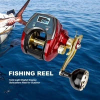 fishing reel cold light digital display accurate anti rust saltwater drag baitcasters reel fishing tools accessories for outdoor