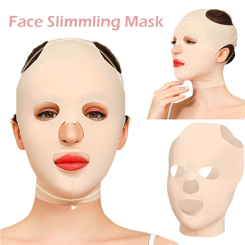 

3D Elastic Face Slimming Bandage Double Chin Lifting Mask Thin Facial Anti Wrinkle V Shaper Full Face Firming Tool Sleeping Mask