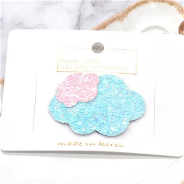 blue cloud 20 шт./партия, новинка, блестки, яркие цвета, мультяшное облако, лебедь, миловидный зажим для волос, для детей, девочек, BB, заколки для волос, аксессуары для волос - Цвет: blue cloud