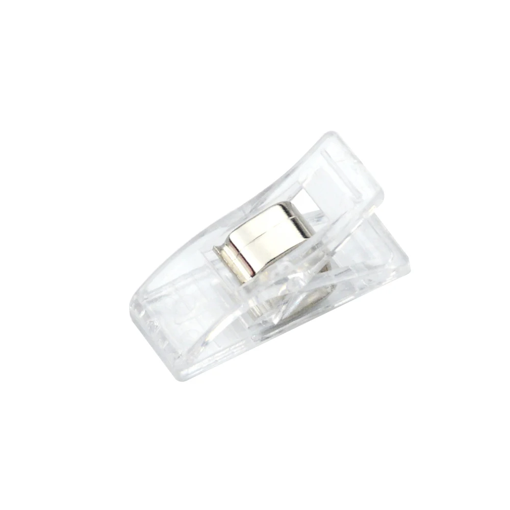 TRANSPARENT WHITE 10 шт. чехол для ног разных цветов, пластиковые зажимы, окантовка шитье, инструменты для шитья, аксессуары для шитья, рукоделие, лоскутное шитье, зажим для шитья - Цвет: TRANSPARENT WHITE