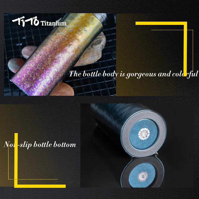 Термокружка Из чистого титана термос двойная чашка для воды пива чая кофе