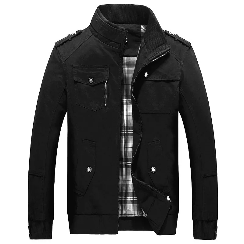 

Мужская повседневная куртка-бомбер ZOGAA, черная армейская куртка в стиле милитари, верхняя одежда для осени и зимы, 5XL, 2021