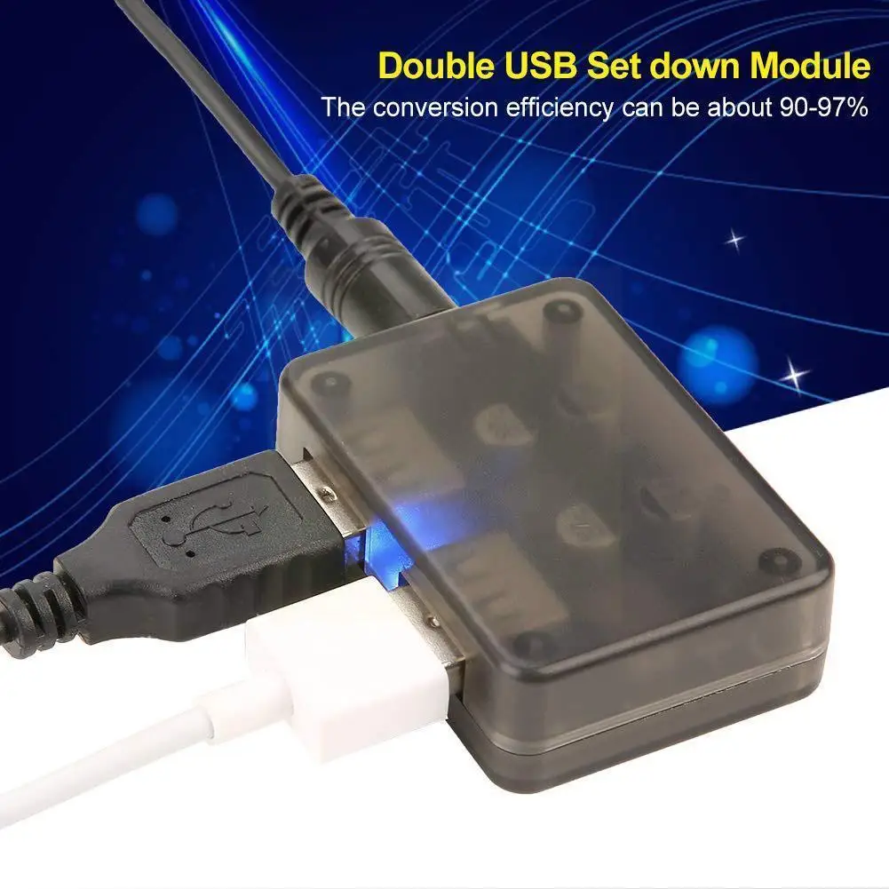 

Car Charger Fast Charging Double USB Set Down Module Small 24V 12V Set Output Down Module Body Overcurrent K1O6