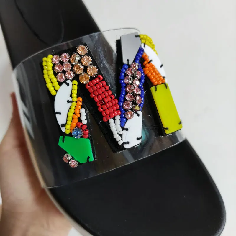 Сандалии Salu женские на танкетке выразительные босоножки с блестками со стразами