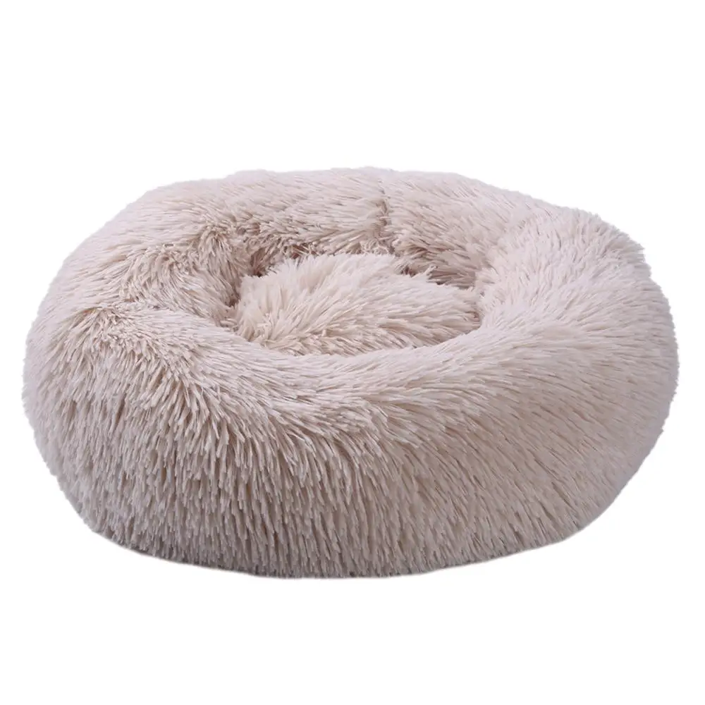 Beige Супер мягкая кровать для собаки моющаяся длинная плюшевая собачья Конура удобное и теплое гнездо переносные теплые уютные кровати товары для домашних животных - Цвет: Beige