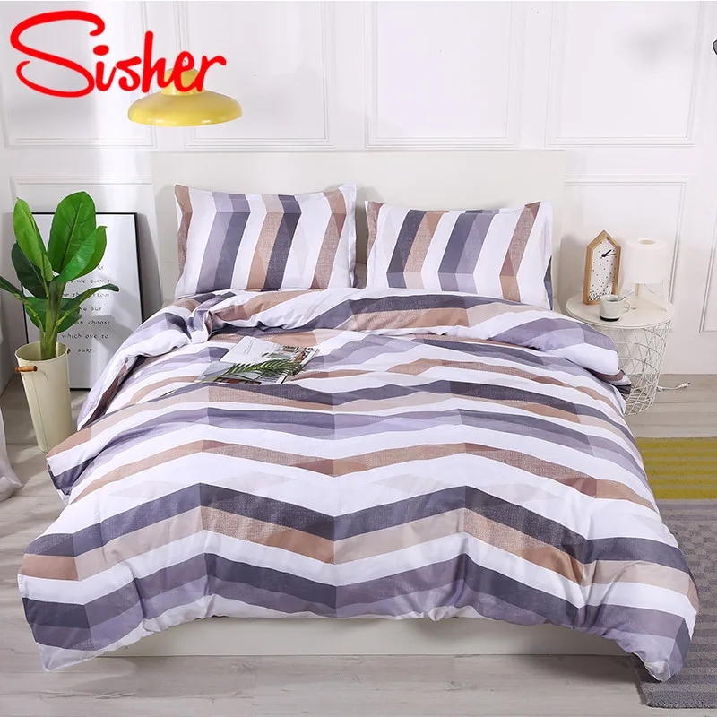 Sisher простые комплекты постельного белья для взрослых с цветочным принтом