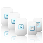 Водонепроницаемый 2-кнопочный 3-ресивер для дома, 300 м, с дистанционным управлением, штепсельная Вилка для США, ЕС, Великобритании, Австралии, умный беспроводной звонок, колокольчик