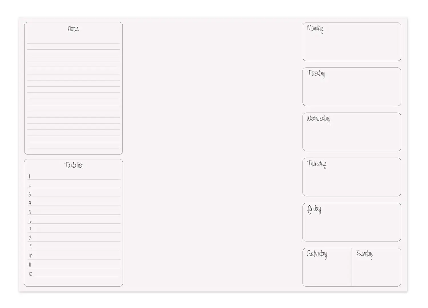 

Worcestershire Stationery Company A3 Days of The Week Desk pad