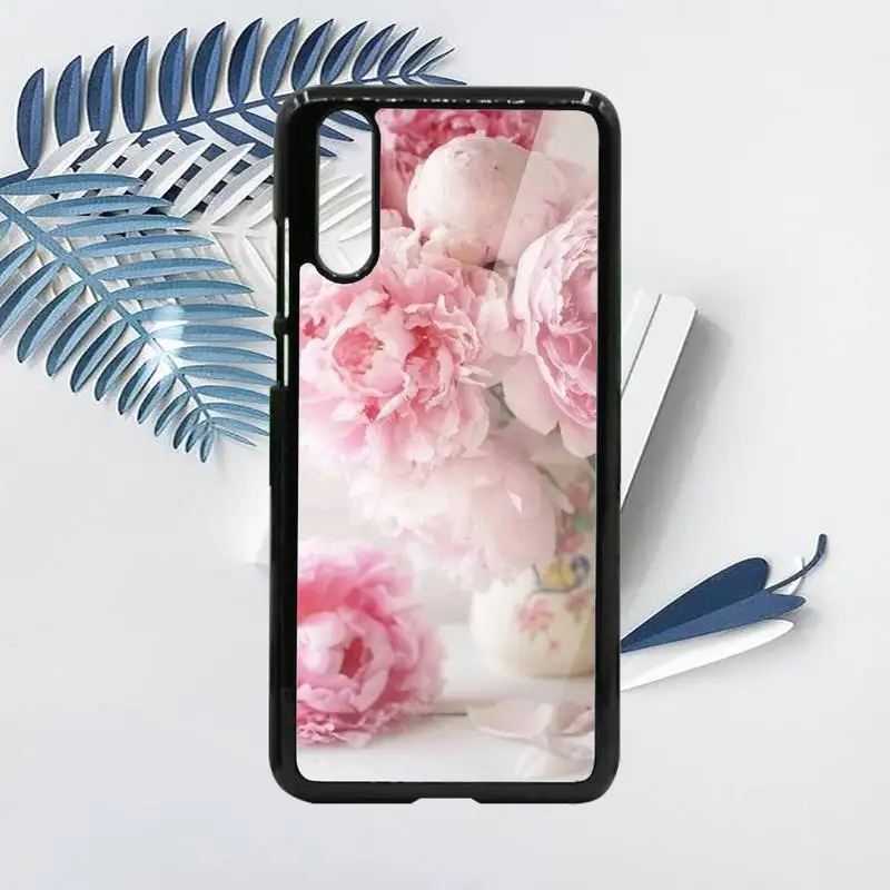 

Elegant Pink Purple Peony Flower Phone Case For Samsung galaxy S note 8 9 20 10 e lite2019 plus pro ultra Hard PC