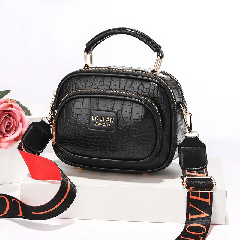 

2020 new brand fashion printed leather handbag casual one-shoulder messenger large bag high-quality ladies wallets and handbags