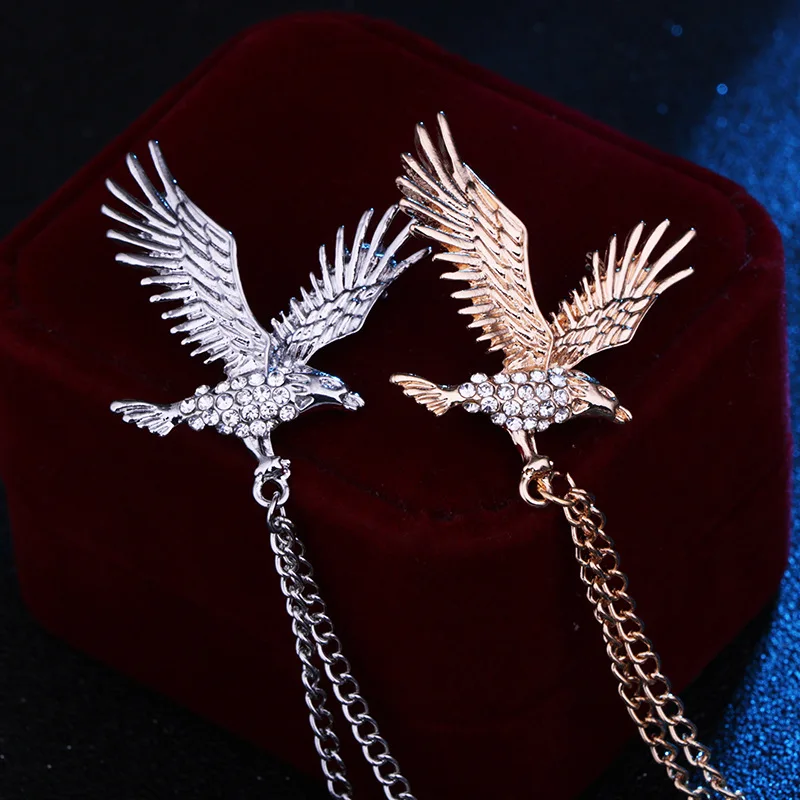 Винтаж Орел Броши Булавки с животными банкет Для мужчин костюм штырь отворотом